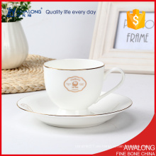 Tazas de té de china de hueso uso de restaurantes con simples tazas de té de diseño para la venta de promoción